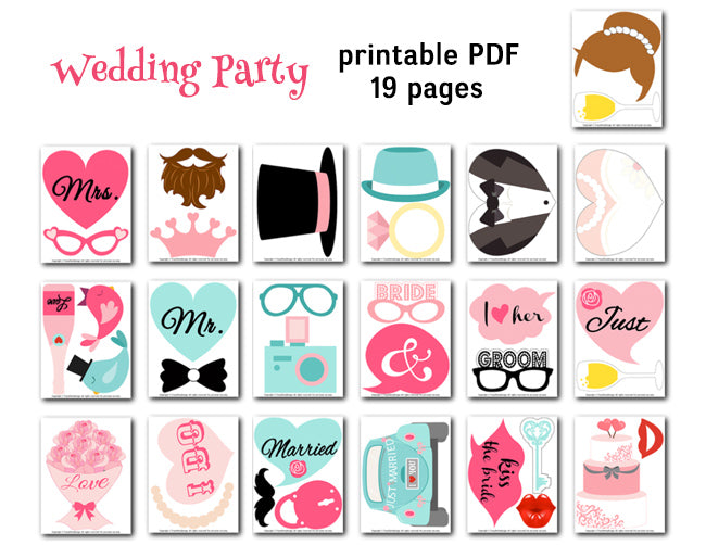 10 FREE Photo Booth Prop Printables! - Bespoke-Bride: Wedding Blog