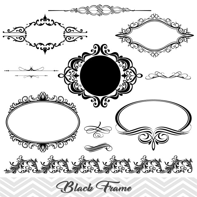 black vintage frame design