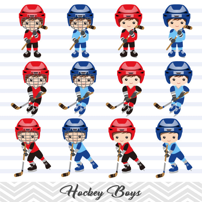 hockey player clipart back